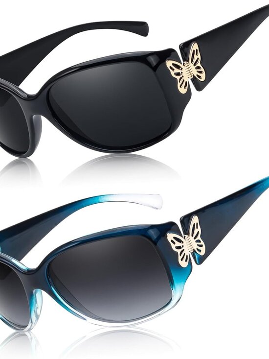 Accessories - Polarized Sunglasses for Women, Trendy Retro Shades with UV400 Protection Butter